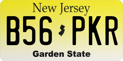 NJ license plate B56PKR