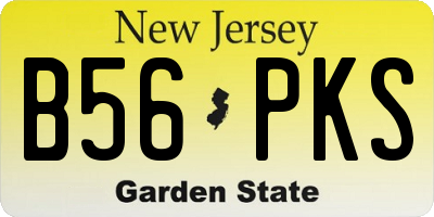 NJ license plate B56PKS