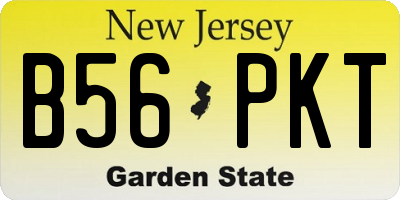 NJ license plate B56PKT