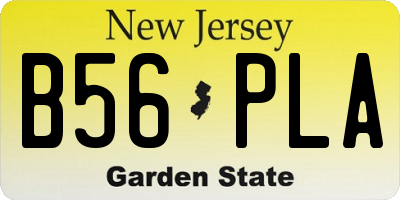 NJ license plate B56PLA