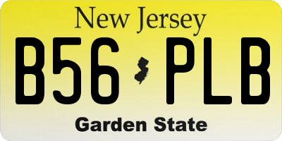 NJ license plate B56PLB
