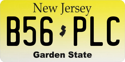 NJ license plate B56PLC