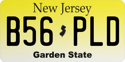 NJ license plate B56PLD