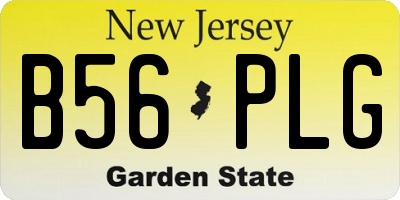 NJ license plate B56PLG