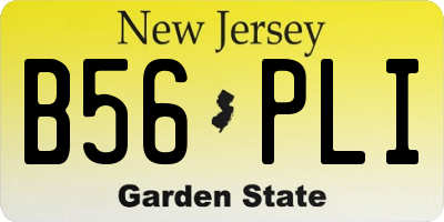 NJ license plate B56PLI