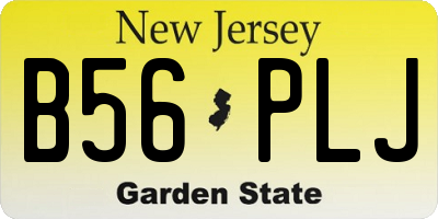 NJ license plate B56PLJ