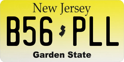 NJ license plate B56PLL