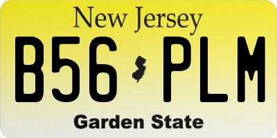 NJ license plate B56PLM