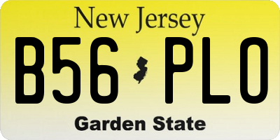 NJ license plate B56PLO