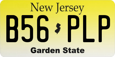 NJ license plate B56PLP