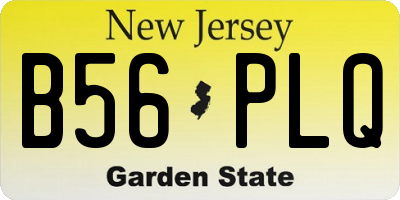 NJ license plate B56PLQ