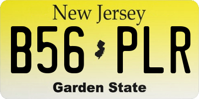NJ license plate B56PLR