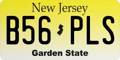 NJ license plate B56PLS