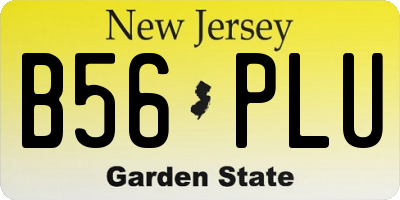 NJ license plate B56PLU