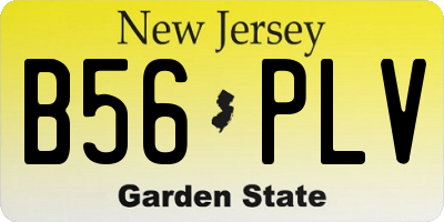 NJ license plate B56PLV