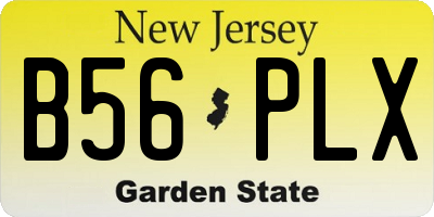 NJ license plate B56PLX