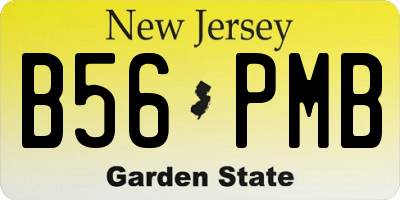 NJ license plate B56PMB