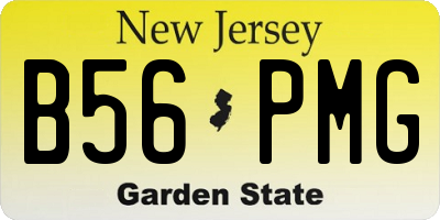 NJ license plate B56PMG