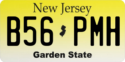 NJ license plate B56PMH