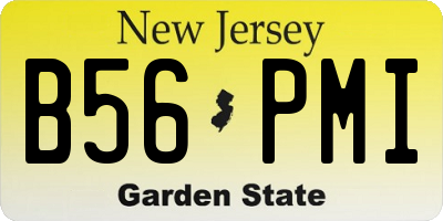 NJ license plate B56PMI