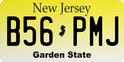 NJ license plate B56PMJ