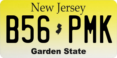 NJ license plate B56PMK