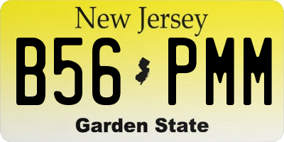 NJ license plate B56PMM