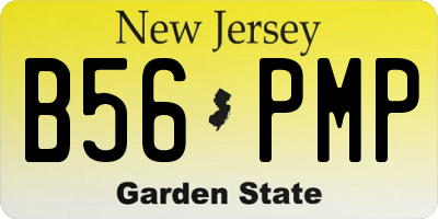 NJ license plate B56PMP