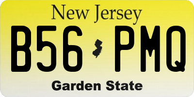 NJ license plate B56PMQ