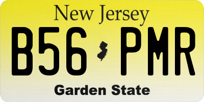 NJ license plate B56PMR