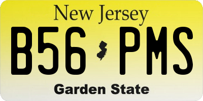 NJ license plate B56PMS