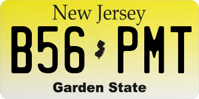 NJ license plate B56PMT