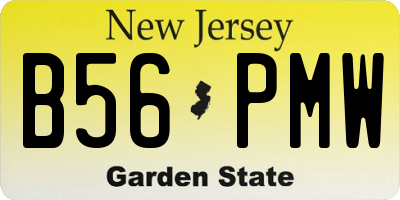 NJ license plate B56PMW