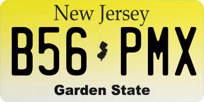 NJ license plate B56PMX