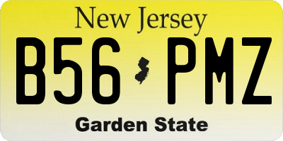 NJ license plate B56PMZ