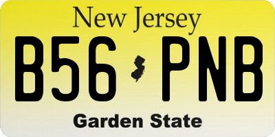NJ license plate B56PNB