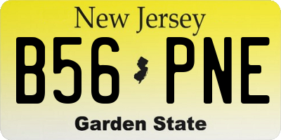 NJ license plate B56PNE