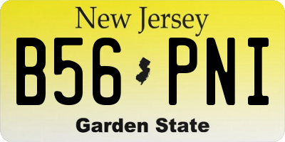 NJ license plate B56PNI