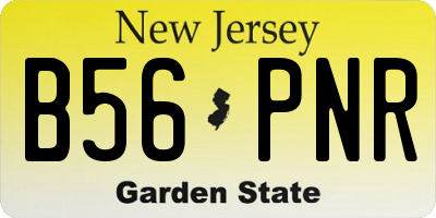 NJ license plate B56PNR