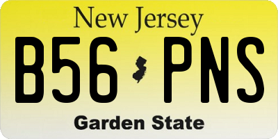NJ license plate B56PNS