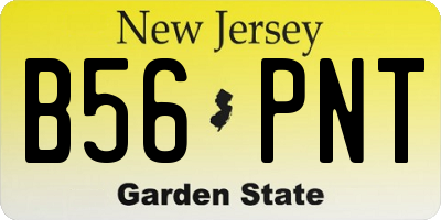 NJ license plate B56PNT