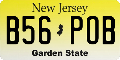 NJ license plate B56POB