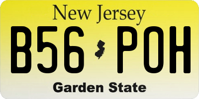 NJ license plate B56POH