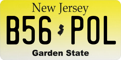 NJ license plate B56POL