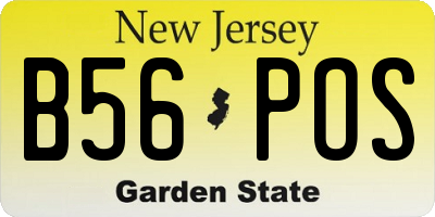 NJ license plate B56POS