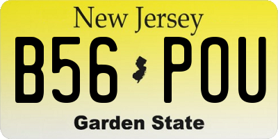NJ license plate B56POU