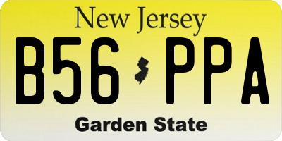 NJ license plate B56PPA