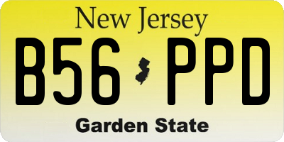 NJ license plate B56PPD