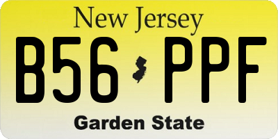 NJ license plate B56PPF