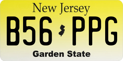 NJ license plate B56PPG